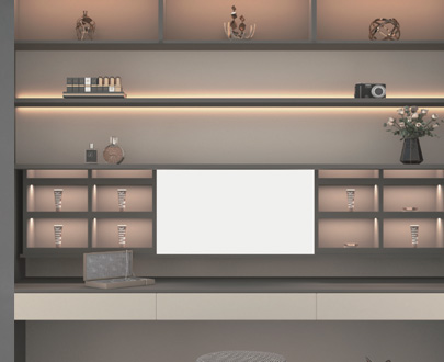 智能顶装升降柜